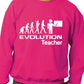 Evolution Of A Teacher Job Work Unisex Sweatshirt Sizes S-XXL