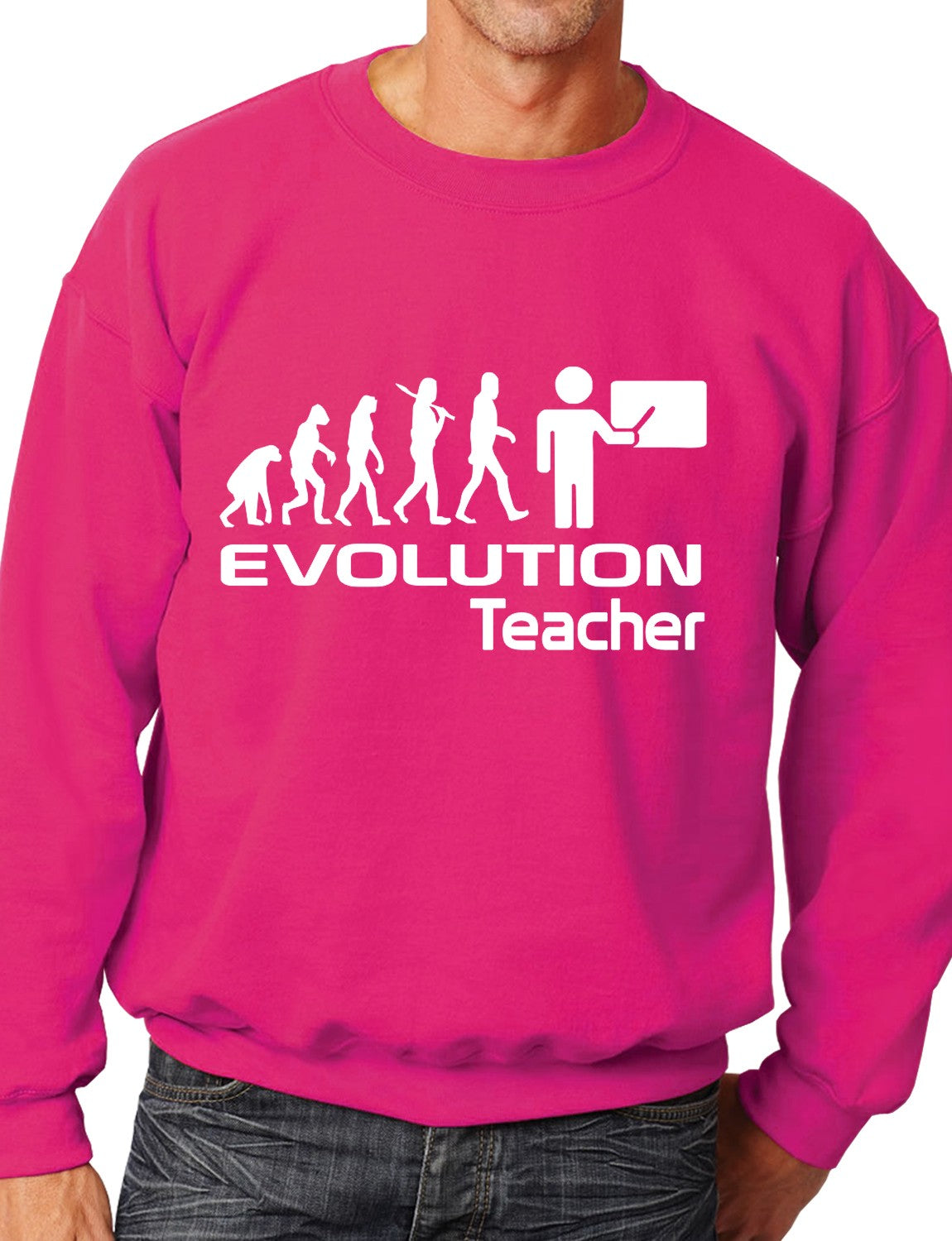 Evolution Of A Teacher Job Work Unisex Sweatshirt Sizes S-XXL