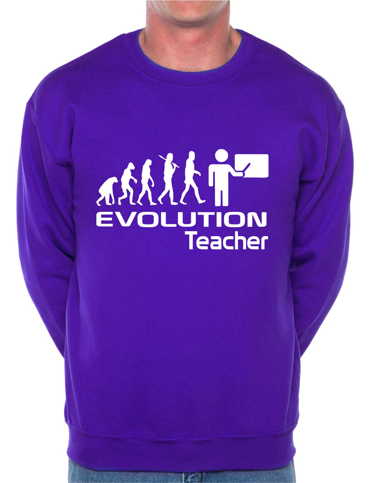 Evolution Of A Teacher Job Work Unisex Sweatshirt Sizes S-XXL