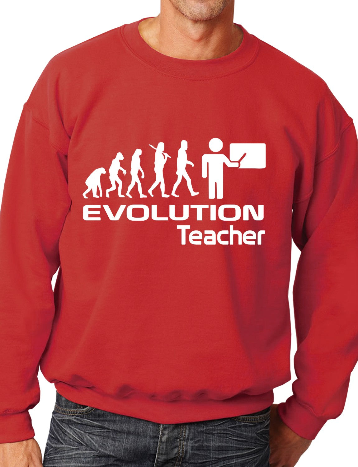 Evolution Of A Teacher Job Work Unisex Sweatshirt Sizes S-XXL