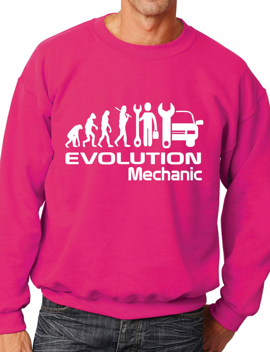 Evolution Of A Mechanic Job Work Unisex Sweatshirt Sizes S-XXL