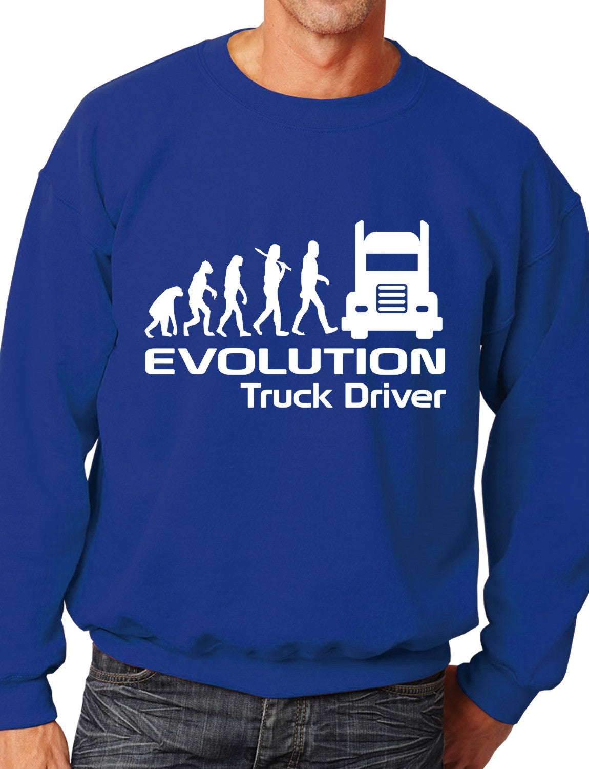 Evolution Of A Trucker Driver Job Work Unisex Sweatshirt Sizes S-XXL