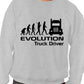 Evolution Of A Trucker Driver Job Work Unisex Sweatshirt Sizes S-XXL