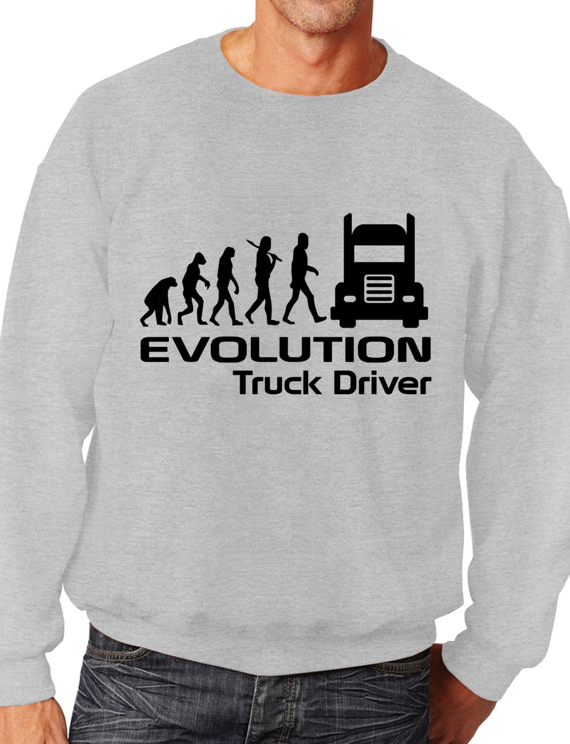 Evolution Of A Trucker Driver Job Work Unisex Sweatshirt Sizes S-XXL