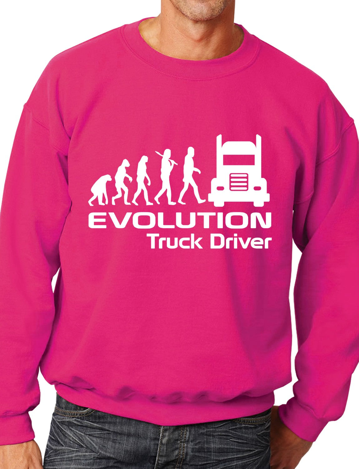 Evolution Of A Trucker Driver Job Work Unisex Sweatshirt Sizes S-XXL