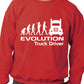 Evolution Of A Trucker Driver Job Work Unisex Sweatshirt Sizes S-XXL