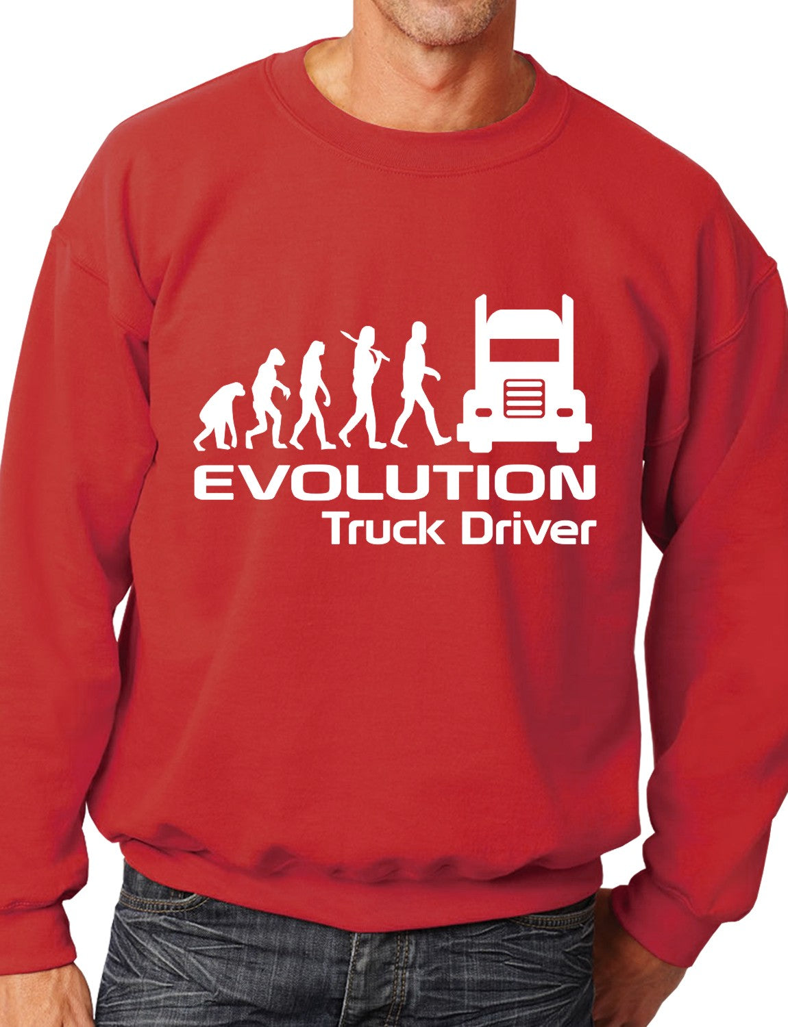 Evolution Of A Trucker Driver Job Work Unisex Sweatshirt Sizes S-XXL