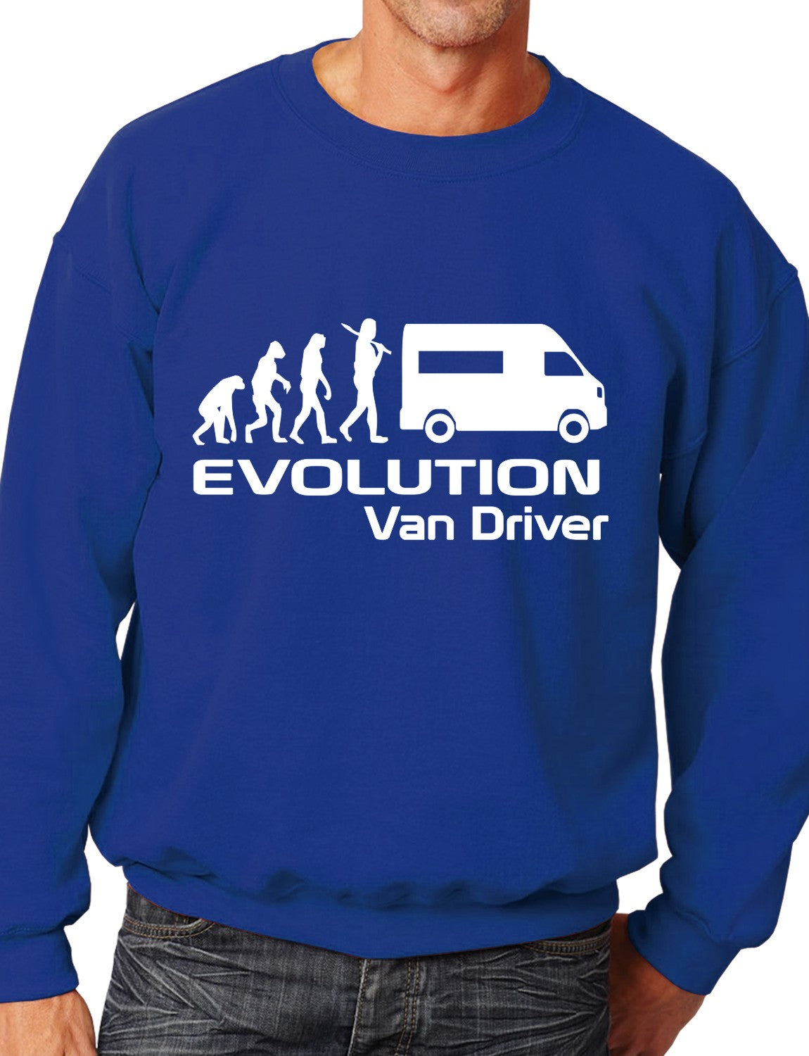 Evolution Of A Van Driver Job Work Unisex Sweatshirt Sizes S-XXL