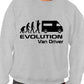 Evolution Of A Van Driver Job Work Unisex Sweatshirt Sizes S-XXL