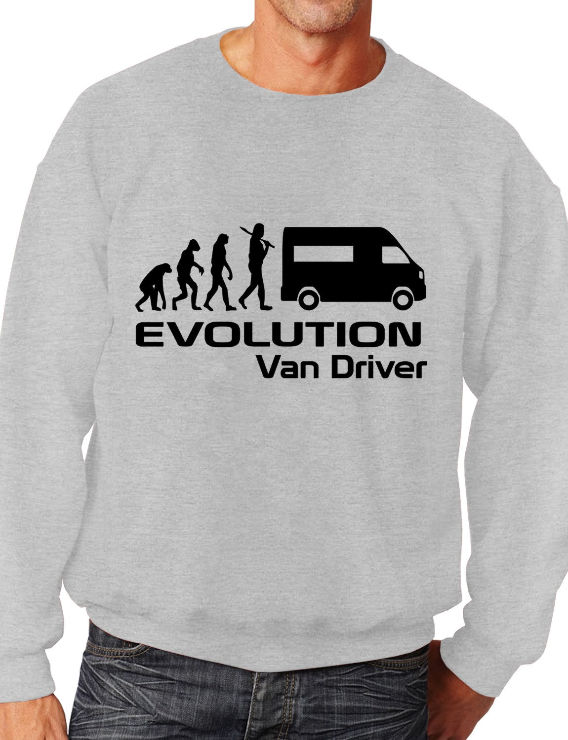 Evolution Of A Van Driver Job Work Unisex Sweatshirt Sizes S-XXL