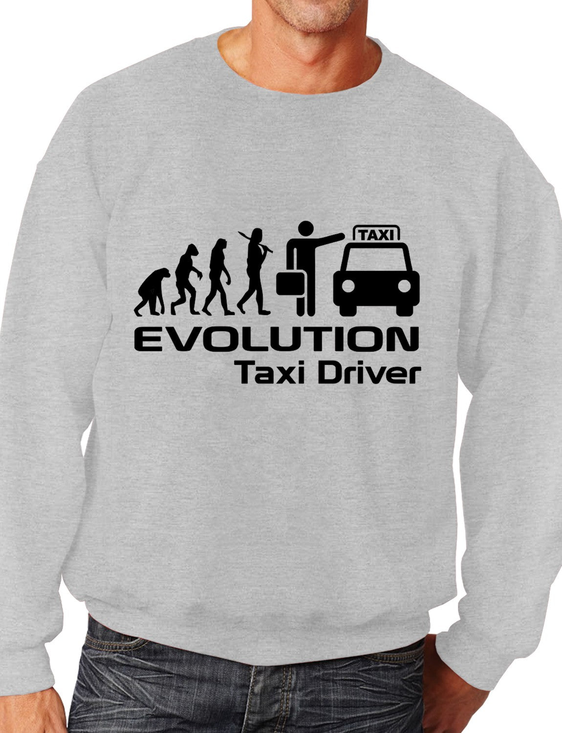 Evolution Of A Taxi Driver Job Work Unisex Sweatshirt Sizes S-XXL