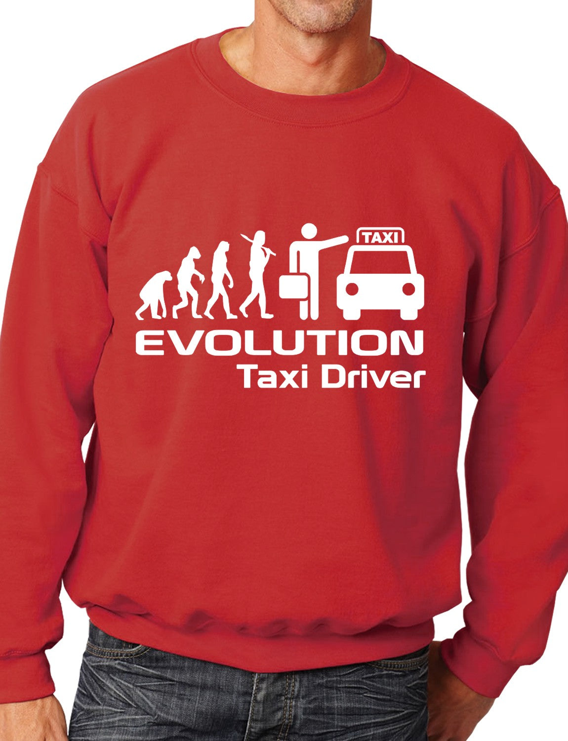 Evolution Of A Taxi Driver Job Work Unisex Sweatshirt Sizes S-XXL