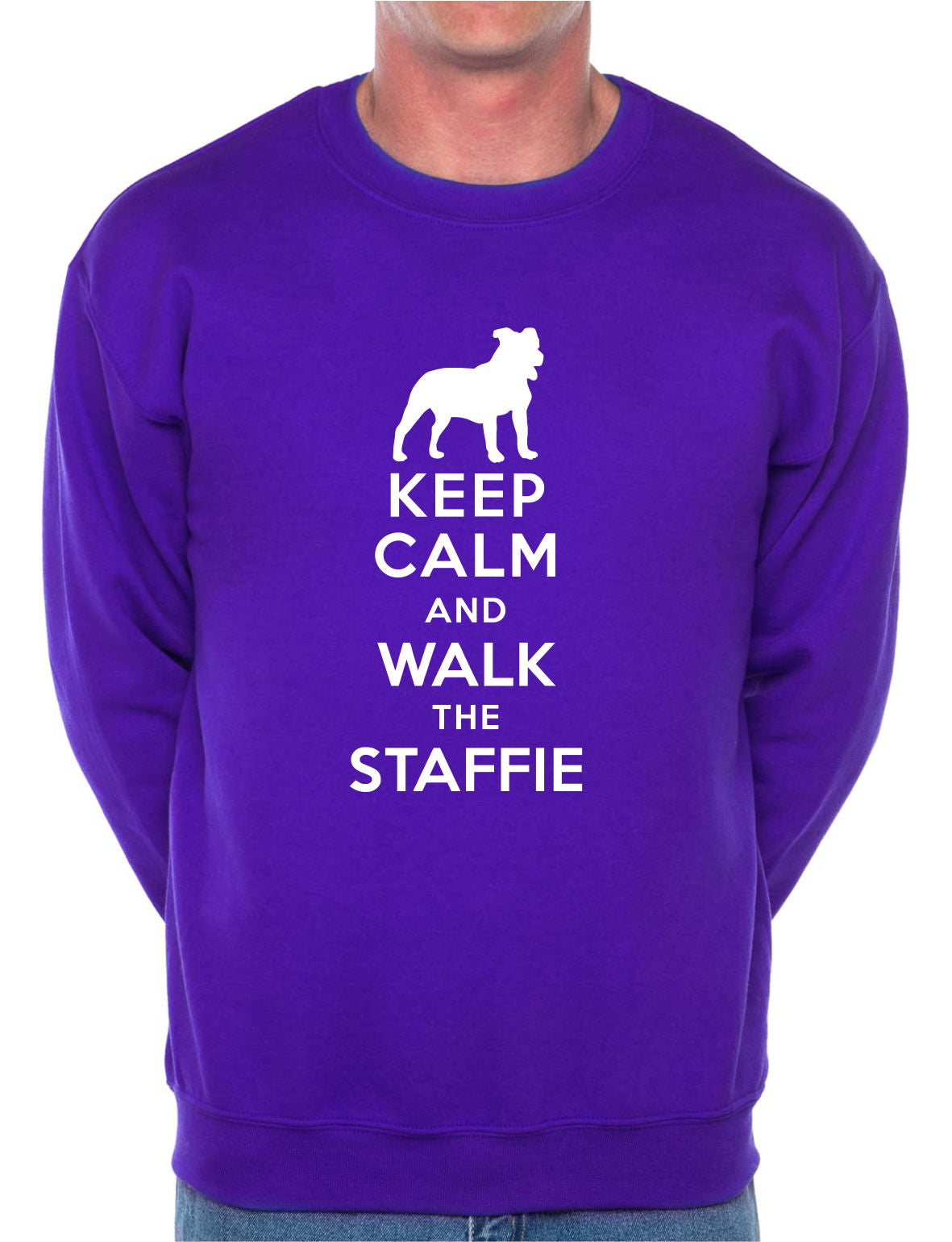 Keep Calm Walk The Staffie Dog Lovers Sweatshirt