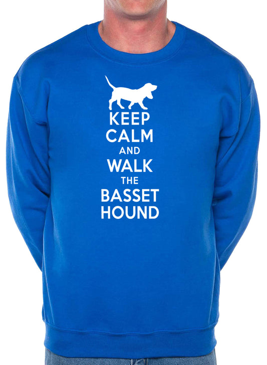 Keep Calm Walk The Bassett Hound Dog Lovers Sweatshirt