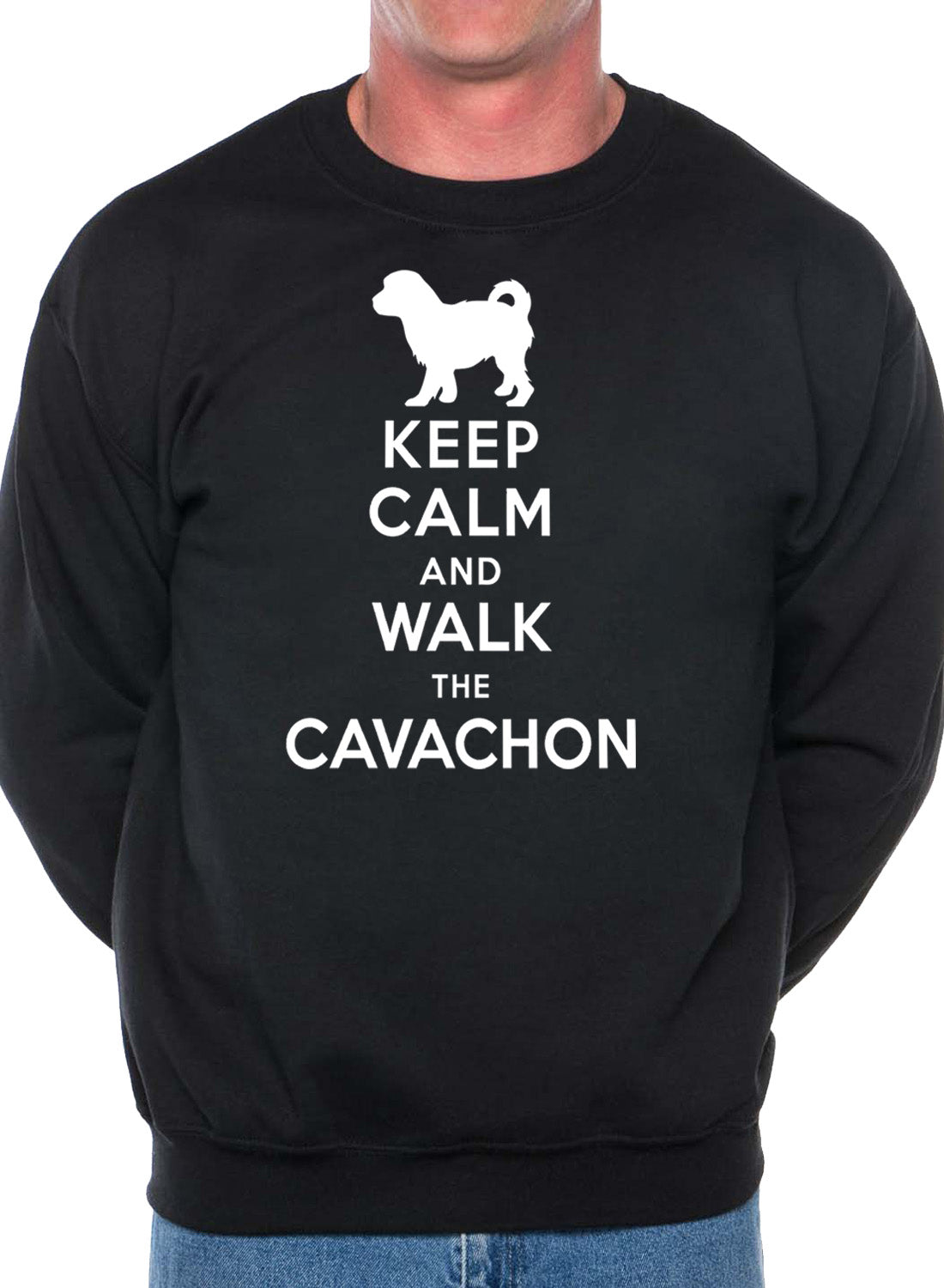 Keep Calm Walk The Cavachon Dog Lovers Sweatshirt