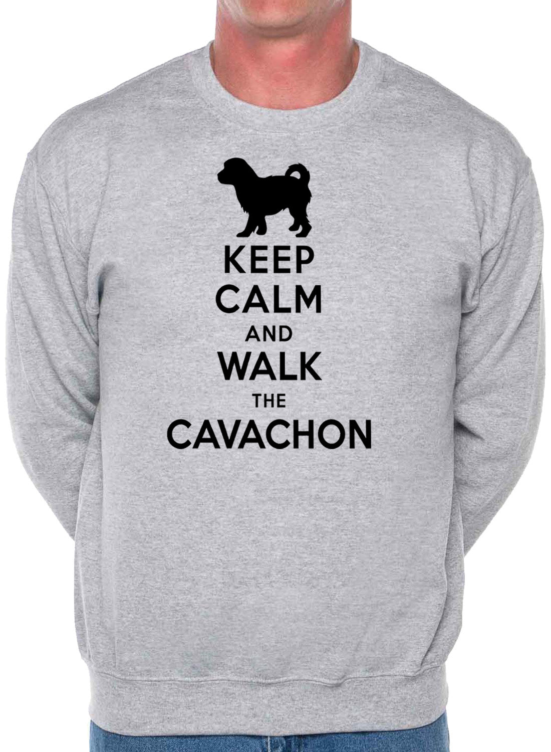 Keep Calm Walk The Cavachon Dog Lovers Sweatshirt