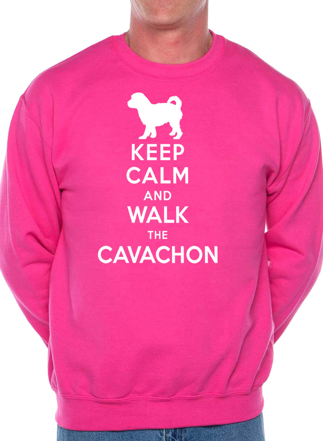 Keep Calm Walk The Cavachon Dog Lovers Sweatshirt