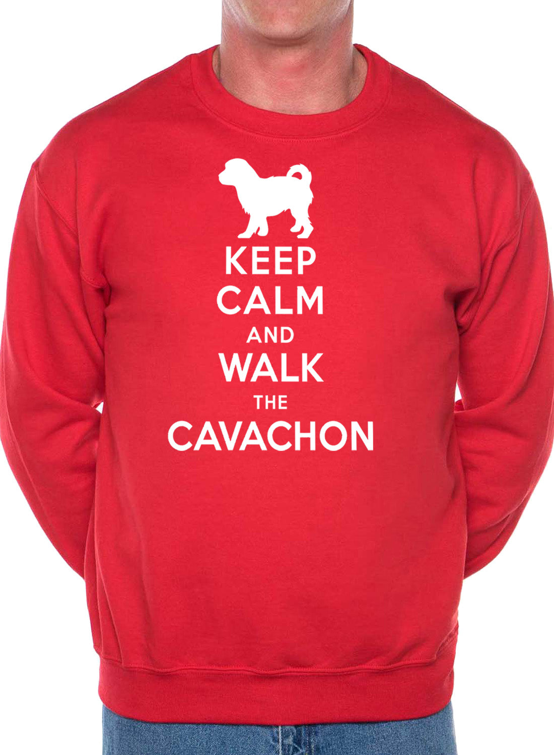 Keep Calm Walk The Cavachon Dog Lovers Sweatshirt