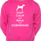 Keep Calm Walk The Doberman Dog Lovers Sweatshirt