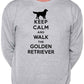 Keep Calm Walk The Golden Retriever Dog Lovers Sweatshirt