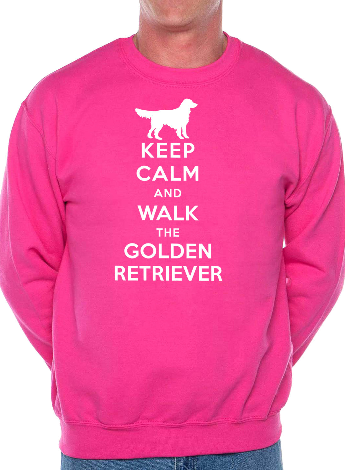 Keep Calm Walk The Golden Retriever Dog Lovers Sweatshirt