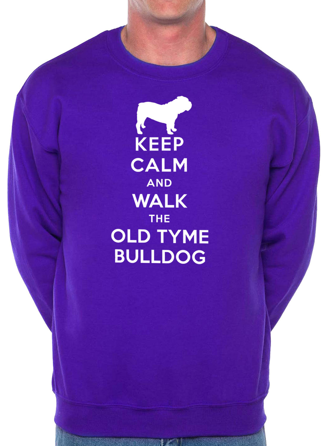 Keep Calm Walk The Old Tyme Bulldog Lovers Sweatshirt