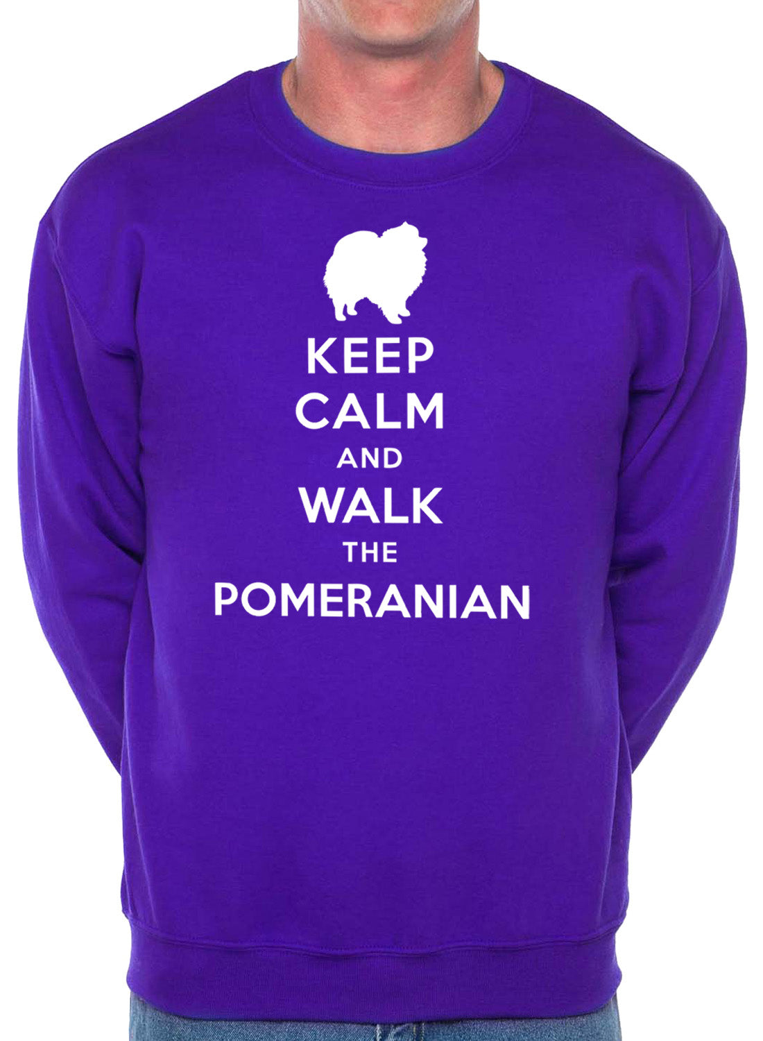 Keep Calm Walk The Pomeranian Dog Lovers Sweatshirt