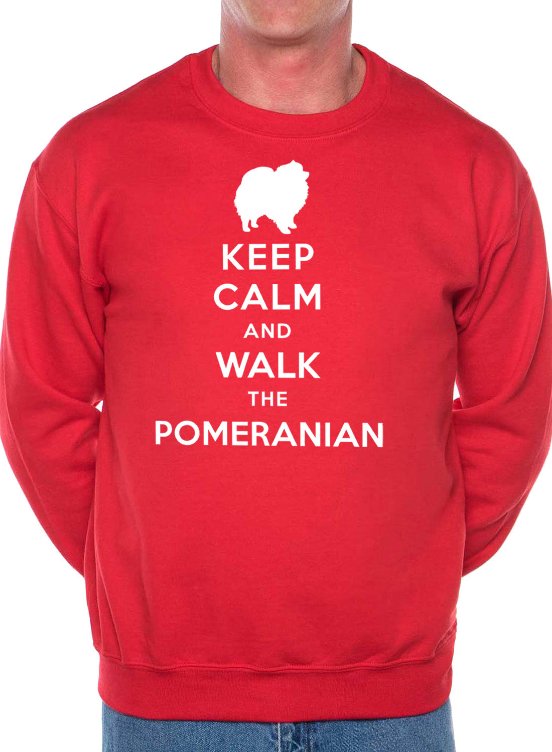 Keep Calm Walk The Pomeranian Dog Lovers Sweatshirt