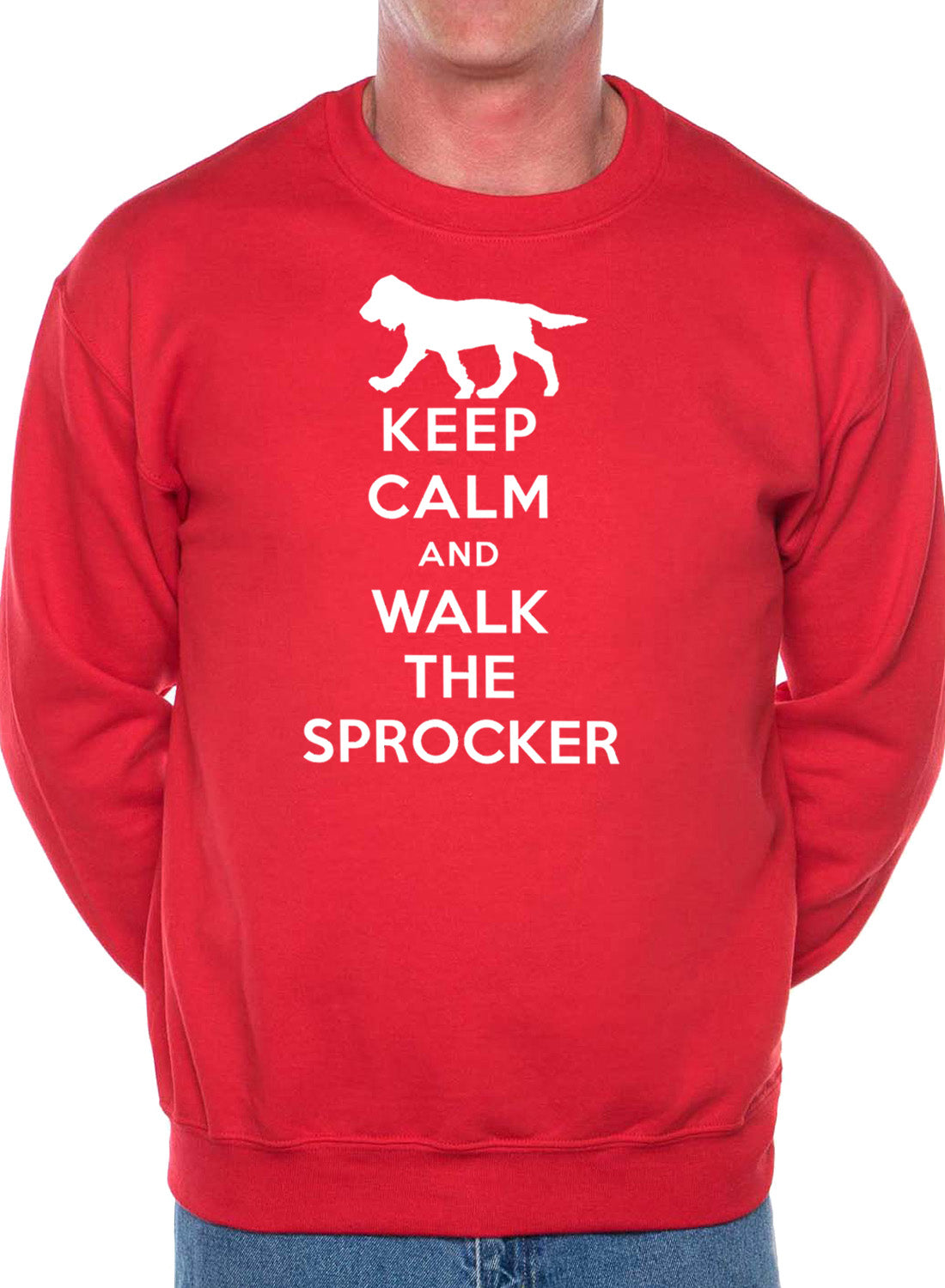 Keep Calm Walk The Sprocker Dog Lovers Sweatshirt