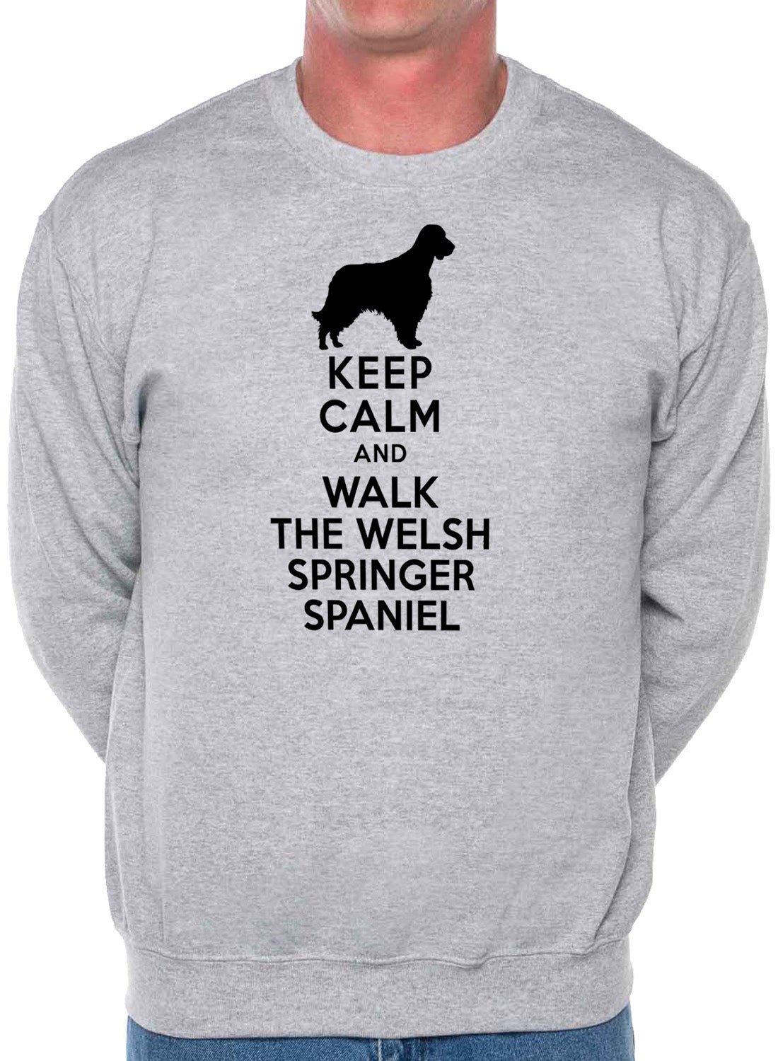 Keep Calm Walk Welsh Springer Spaniel Dog Lovers Sweatshirt