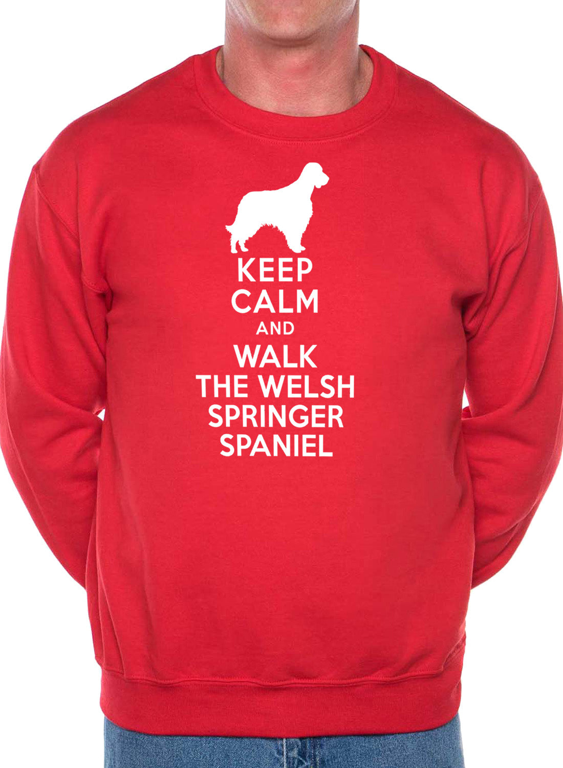 Keep Calm Walk Welsh Springer Spaniel Dog Lovers Sweatshirt