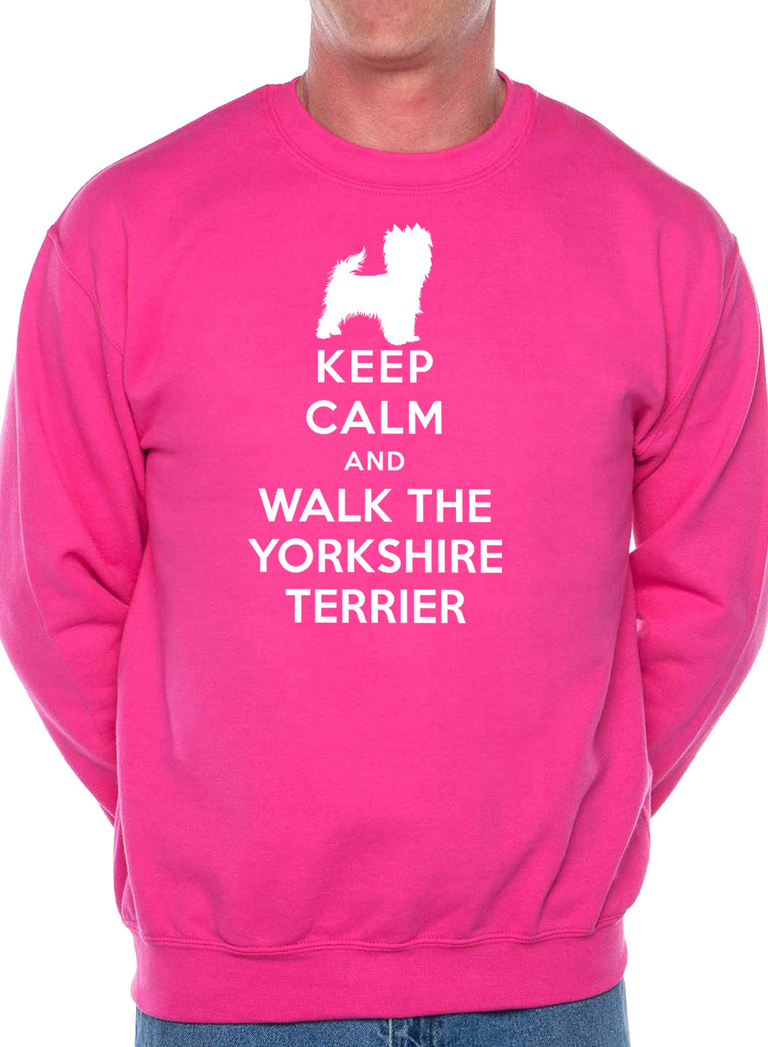 Keep Calm Walk The Yorkshire Terrier Dog Lovers Sweatshirt