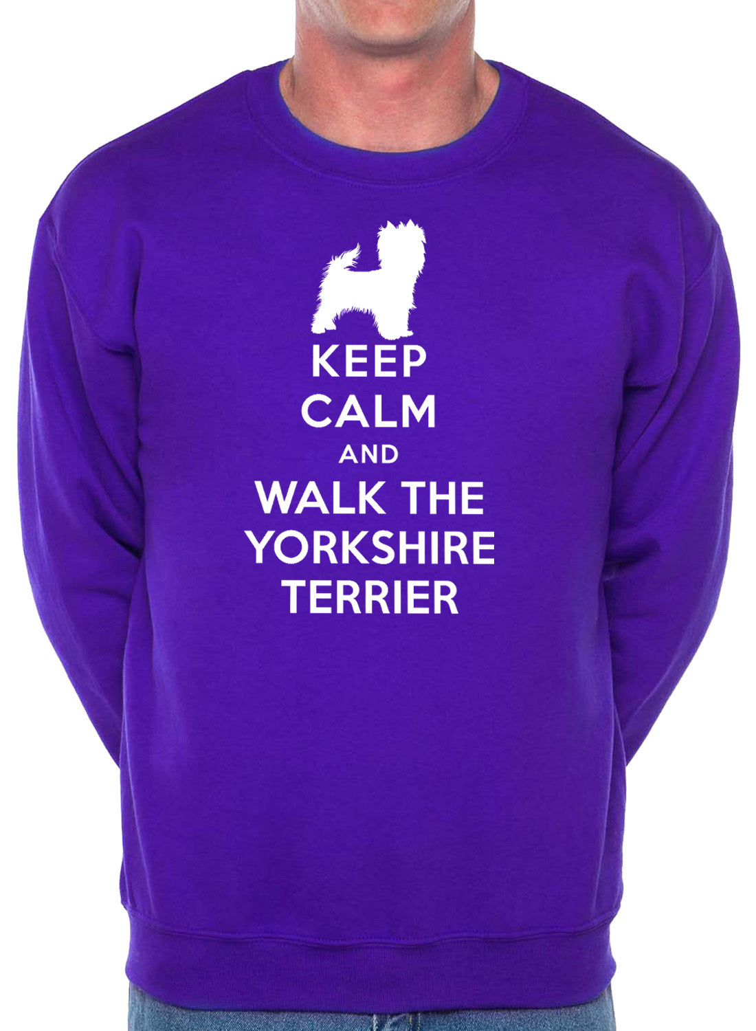 Keep Calm Walk The Yorkshire Terrier Dog Lovers Sweatshirt