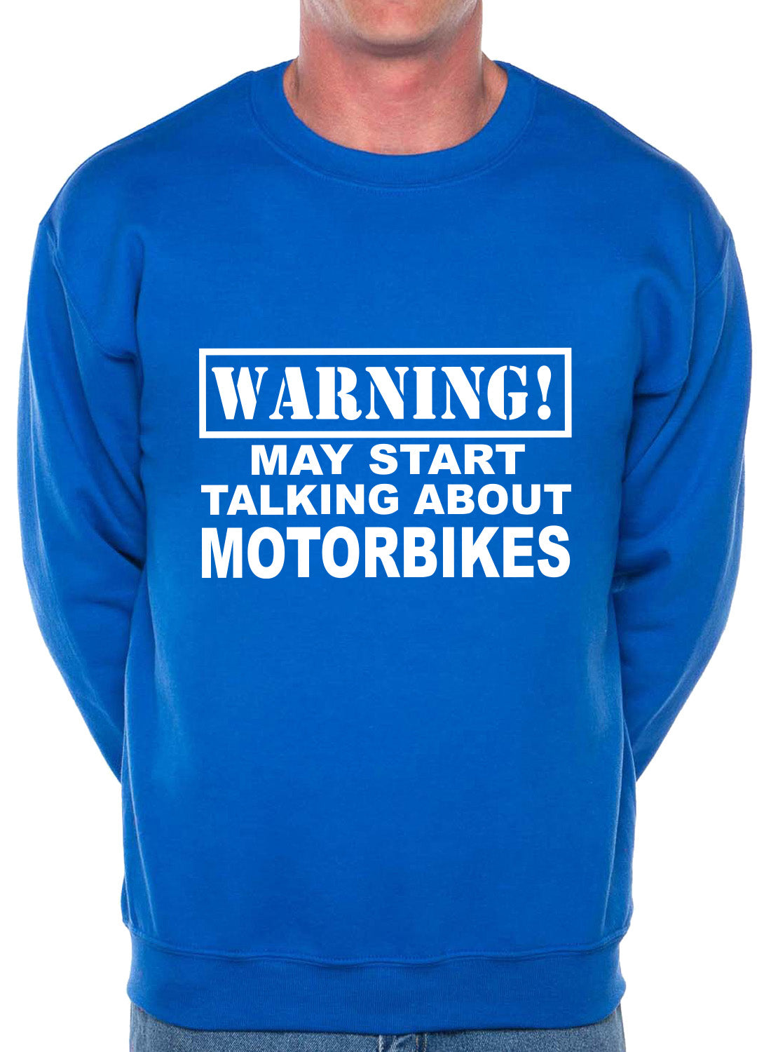 Warning May Talk About Motorbikes Biker Sweatshirt