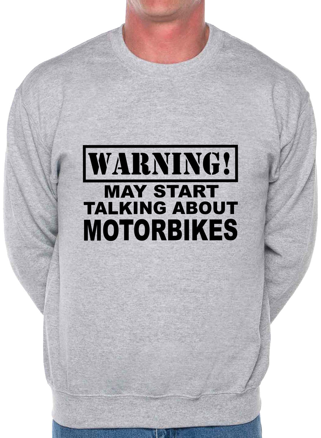 Warning May Talk About Motorbikes Biker Sweatshirt