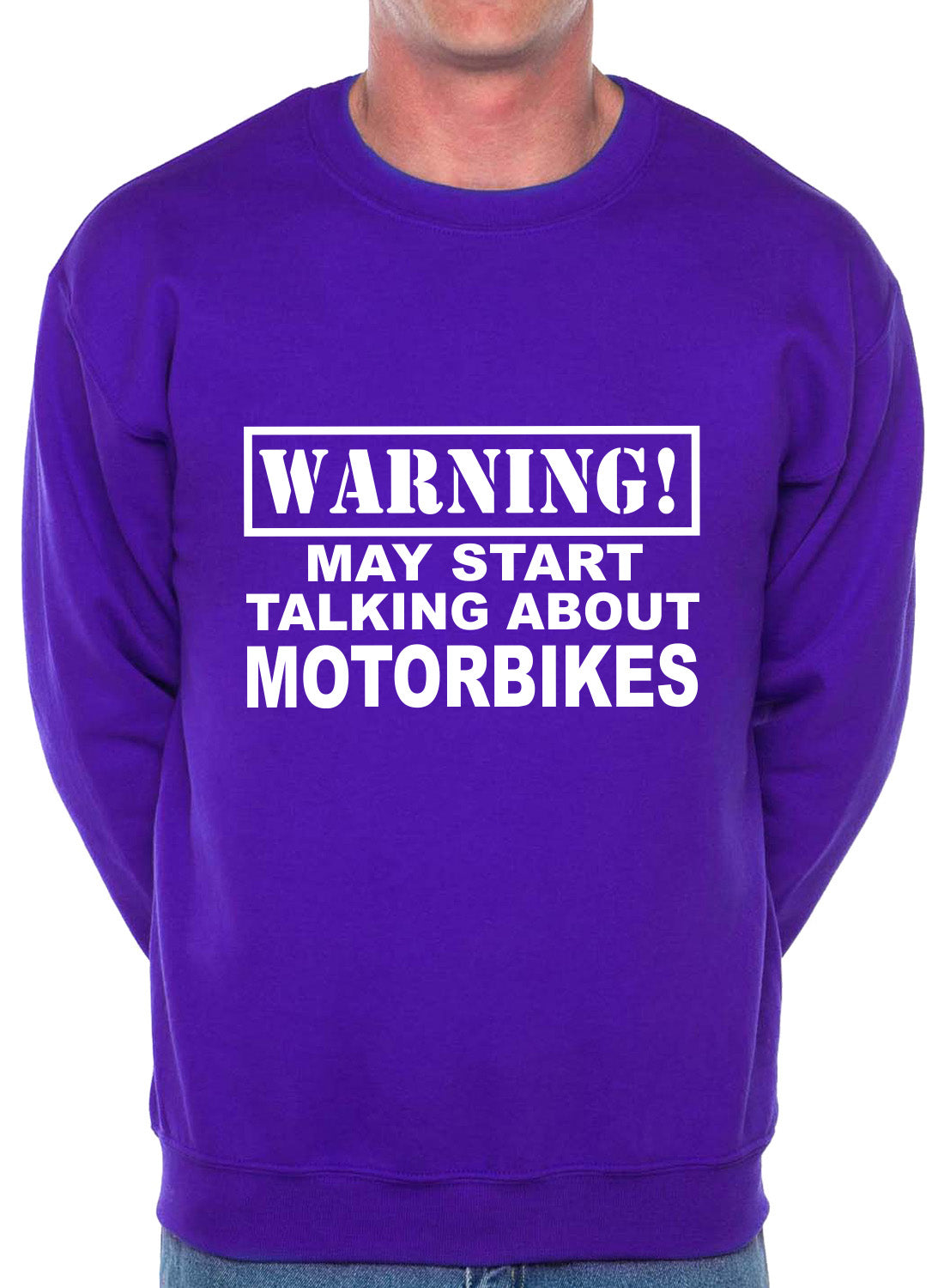 Warning May Talk About Motorbikes Biker Sweatshirt