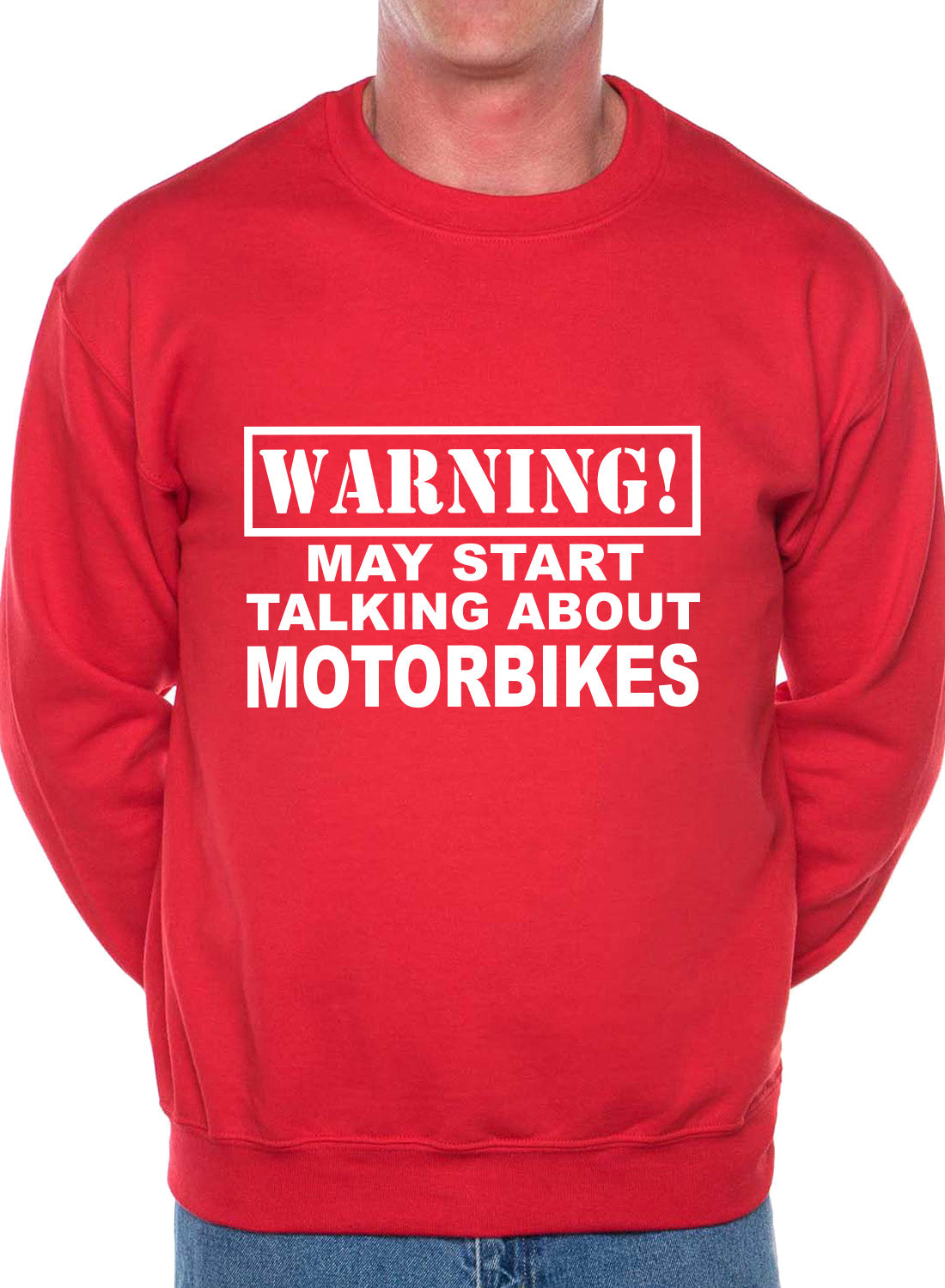 Warning May Talk About Motorbikes Biker Sweatshirt