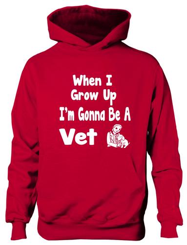 When I Grow Up Be Vet Hoodie Girls Boys Kids