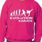 Evolution Of Karate Martial Arts Adult Sweatshirt