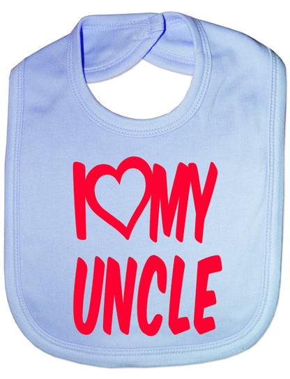 Print4u I Love My Uncle Boys Girls Baby Feeding Bib