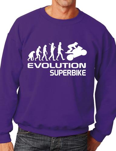 Evolution Of A Superbike Motorbike Funny Adult Sweatshirt