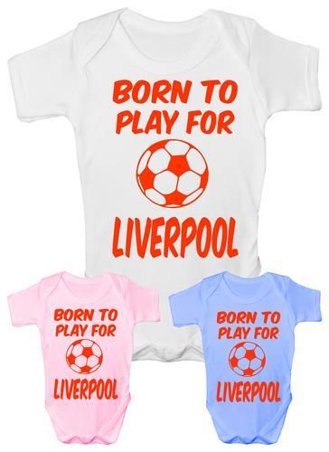 Born to Play For Liverpool Football Baby Onesie Vest