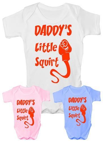 Daddy's Little Squirt Funny Baby Onesie Vest