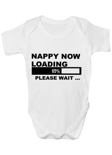 Nappy Now Loading Baby Onesie Vest
