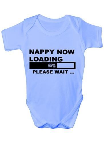 Nappy Now Loading Baby Onesie Vest