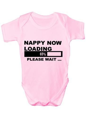 Nappy Now Loading Baby Onesie Vest