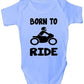 Born To Ride Motorbike Baby Onesie Vest