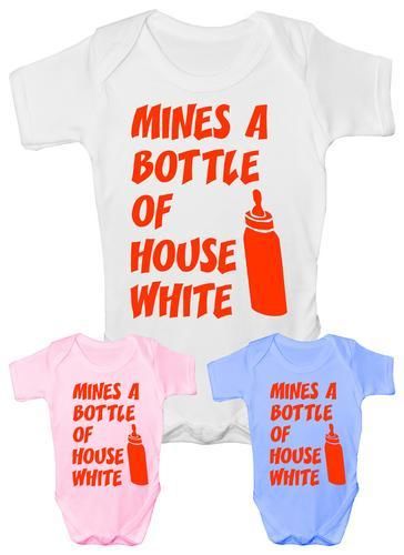 Mine's A Bottle House White Baby Onesie Vest