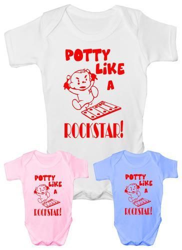 Potty Like A Rockstar! Funny Baby Onesie Vest