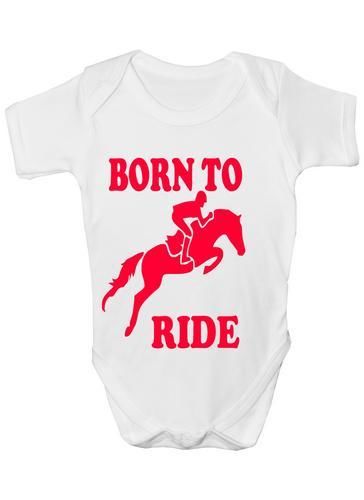 Born To Ride Horse Riding Pony Baby Onesie Vest